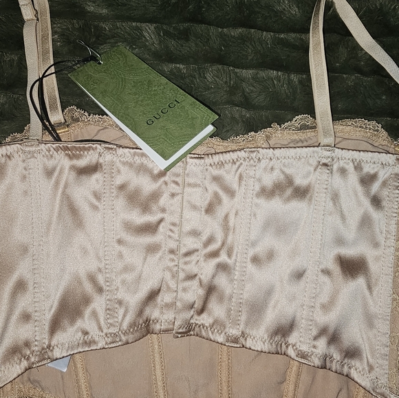 Gucci Lace Bustier Top in Beige - Picture 3 of 8